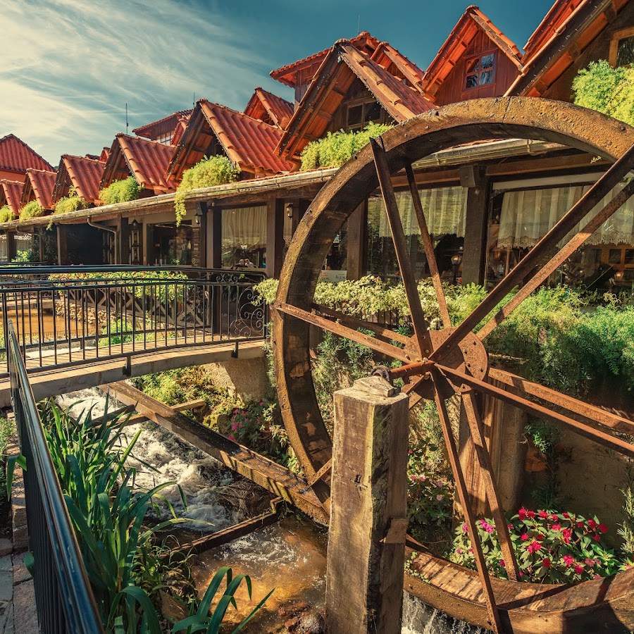 Fluss Haus Land