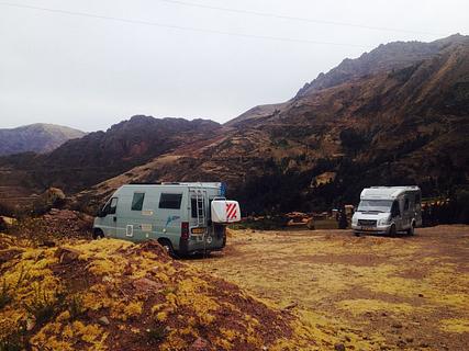 À beira da estrada abaixo de Pisac
