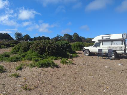 Acampamento na praia
