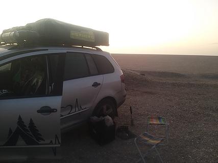 Acampe no deserto