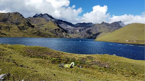 Beautiful Camp Spot at the Lake Huangagocha
