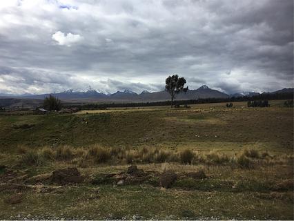 By Farms with view of cordillera Blanca