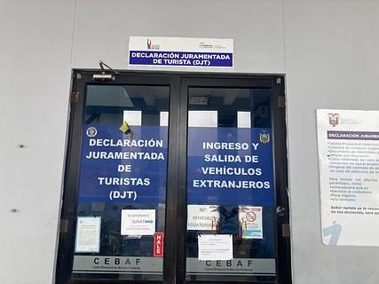 Controle da Aduana do Equador