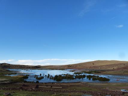 Estacionamento das ruínas de Sillustani