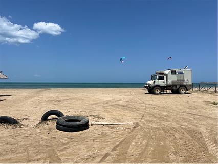 Estacionamento gratuito Praia Cabo de la Vela