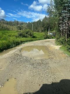 Estrada em condições horríveis!