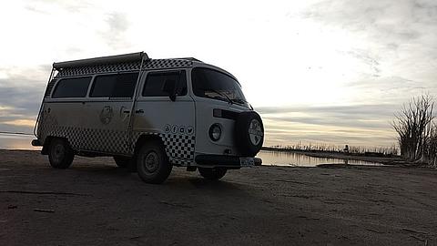 Perto da Villa Epecuen na praia
