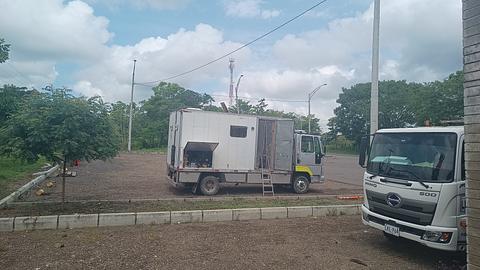 Ponto de apoio no pedágio.