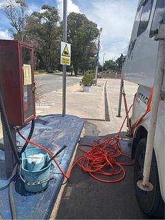 Posto de gasolina Ancap - água para mangueira