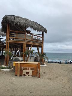 Praia muito bonita e melhor ponto de kitesurfe no Equador